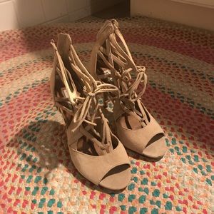 Steeve madden suede strappy heels